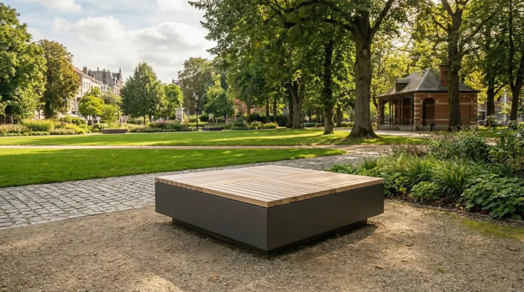 bench in public park
