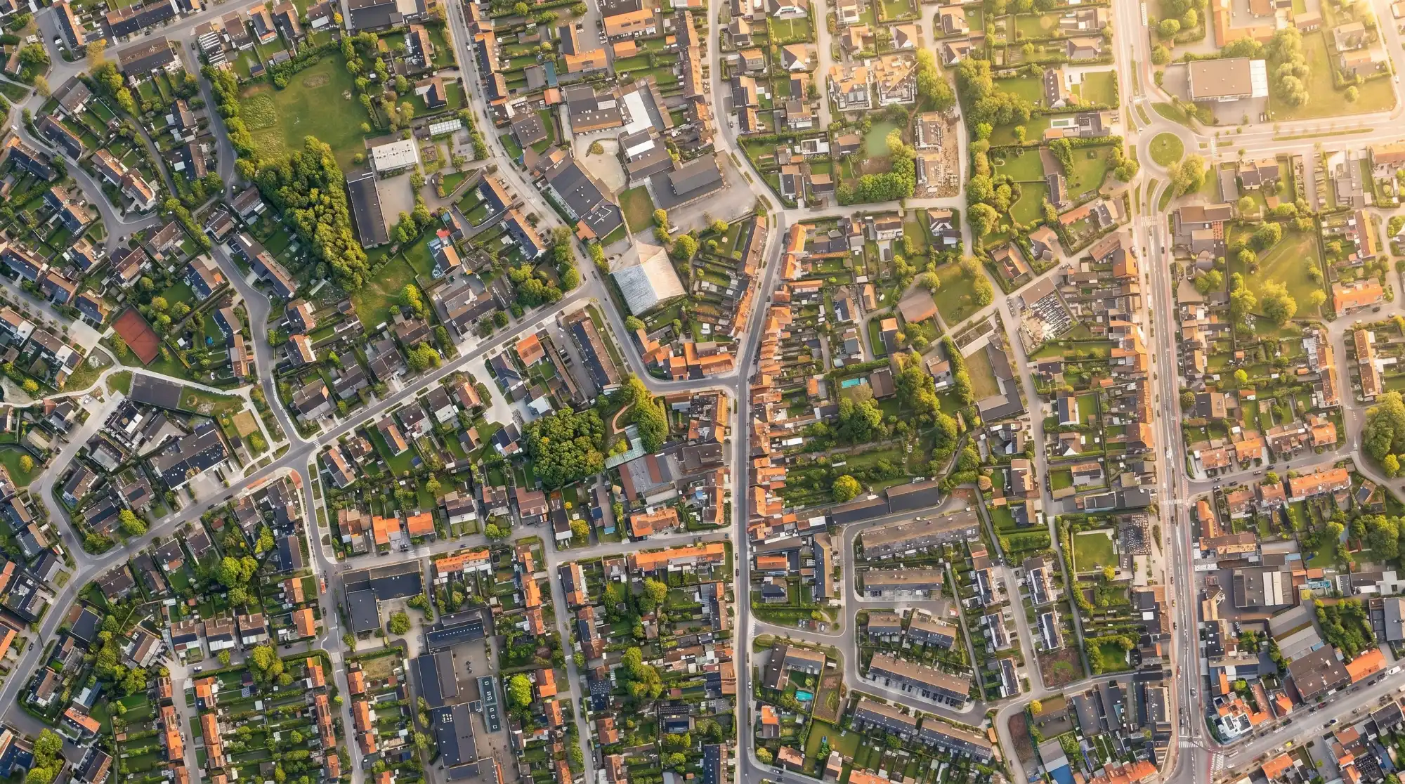 Luchtfoto van woonwijk Gitsestraat