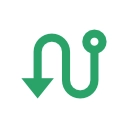 Green path with an arrow