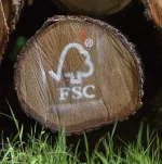 fsc certification logo on wood